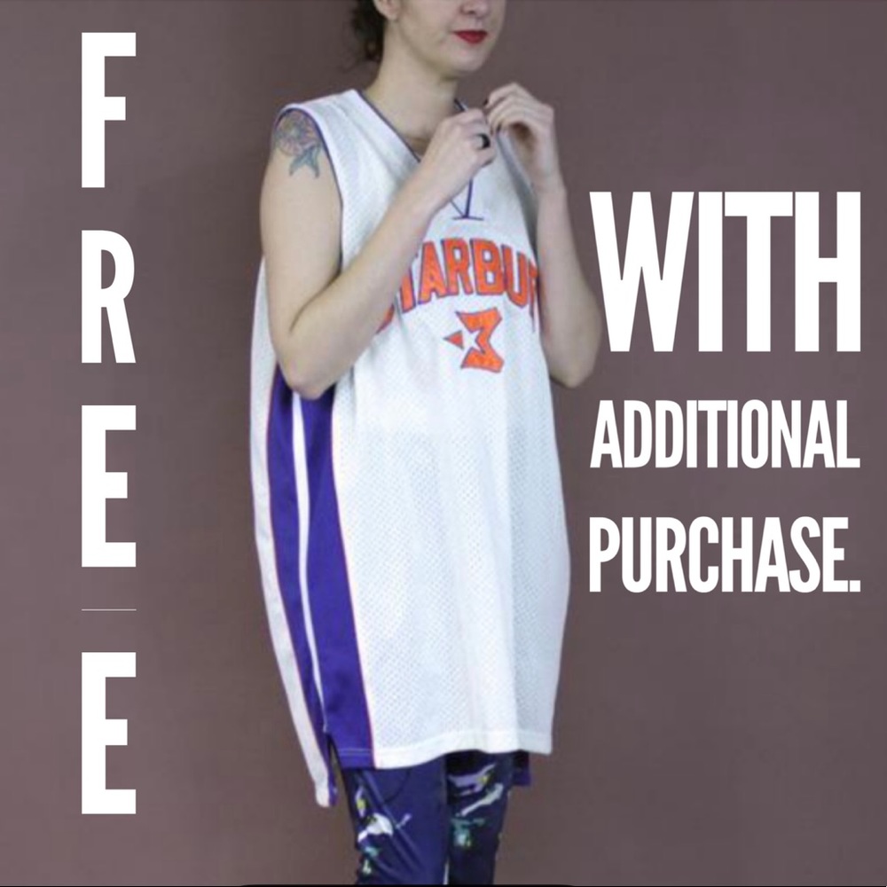 vtg 90s club kid STARBURY sport jersey mesh tunic